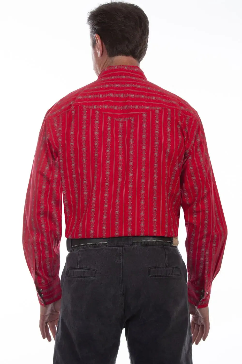Scully Leather Red SKULL STRIPE Shirt - Scully Leather - Flyclothing LLC