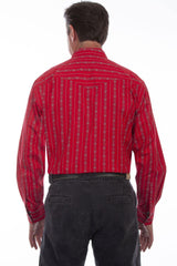 Scully Leather Red SKULL STRIPE Shirt - Scully Leather