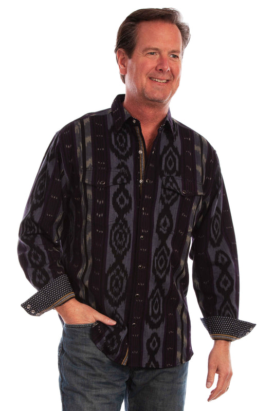 Scully Leather Western Scully Signature Ikat Shirt - Scully Leather