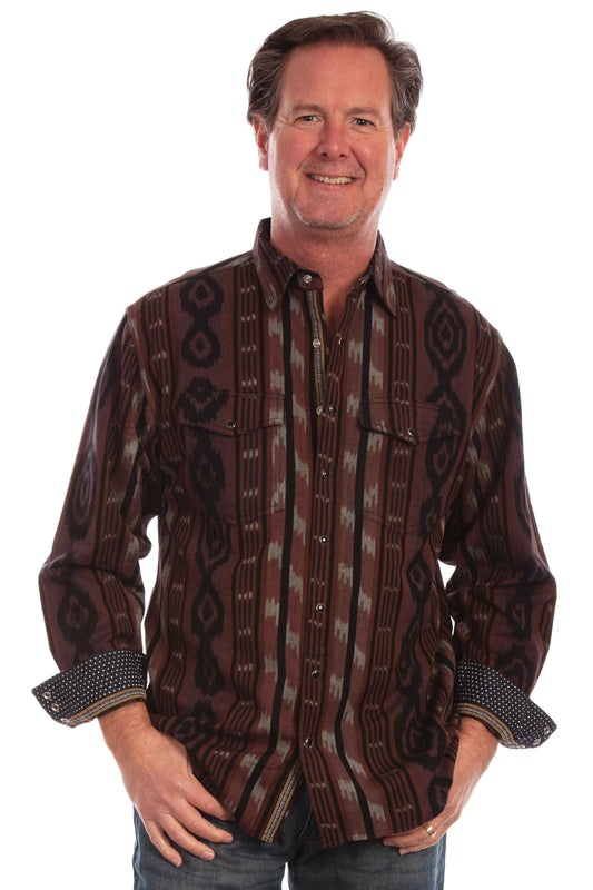 Scully Leather Western Scully Signature Ikat Shirt - Scully Leather