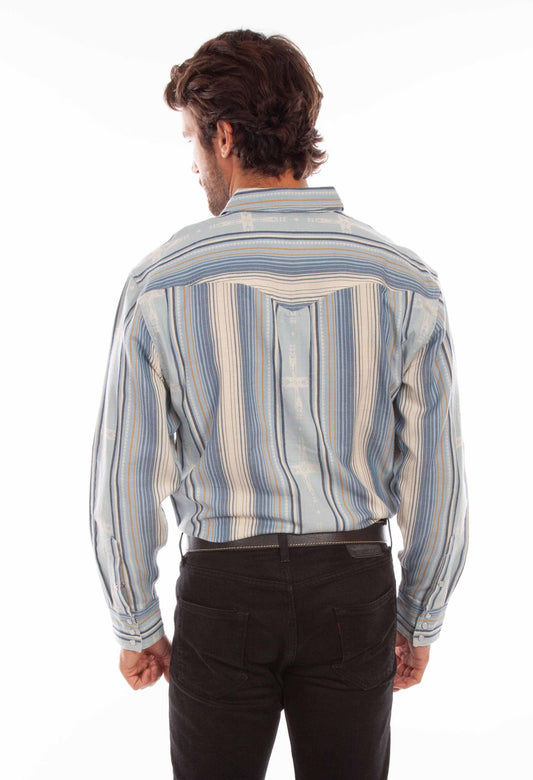 Scully Leather Western Scully Signature Y/D Jacquard Shirt - Scully Leather