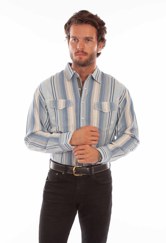 Scully Leather Western Scully Signature Y/D Jacquard Shirt
