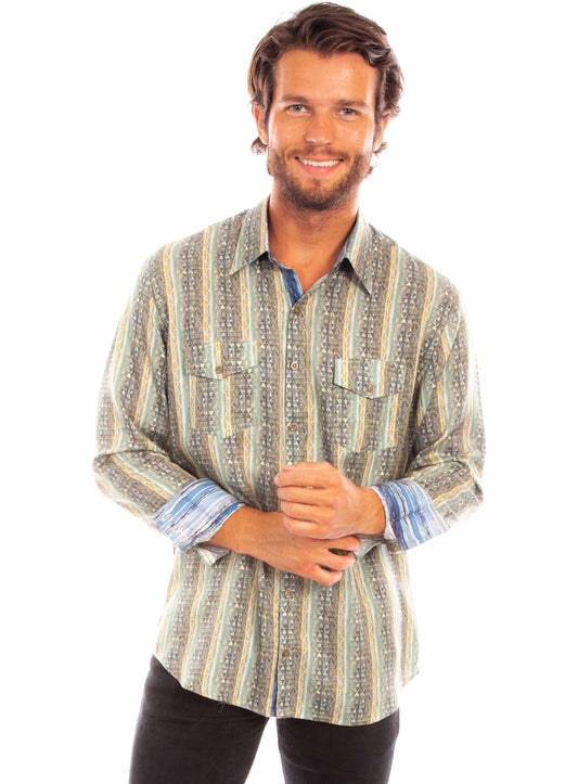 Scully Leather earth tencel men's shirt - Scully Leather