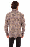 Scully Leather navy paisley print tencel shirt - Scully Leather