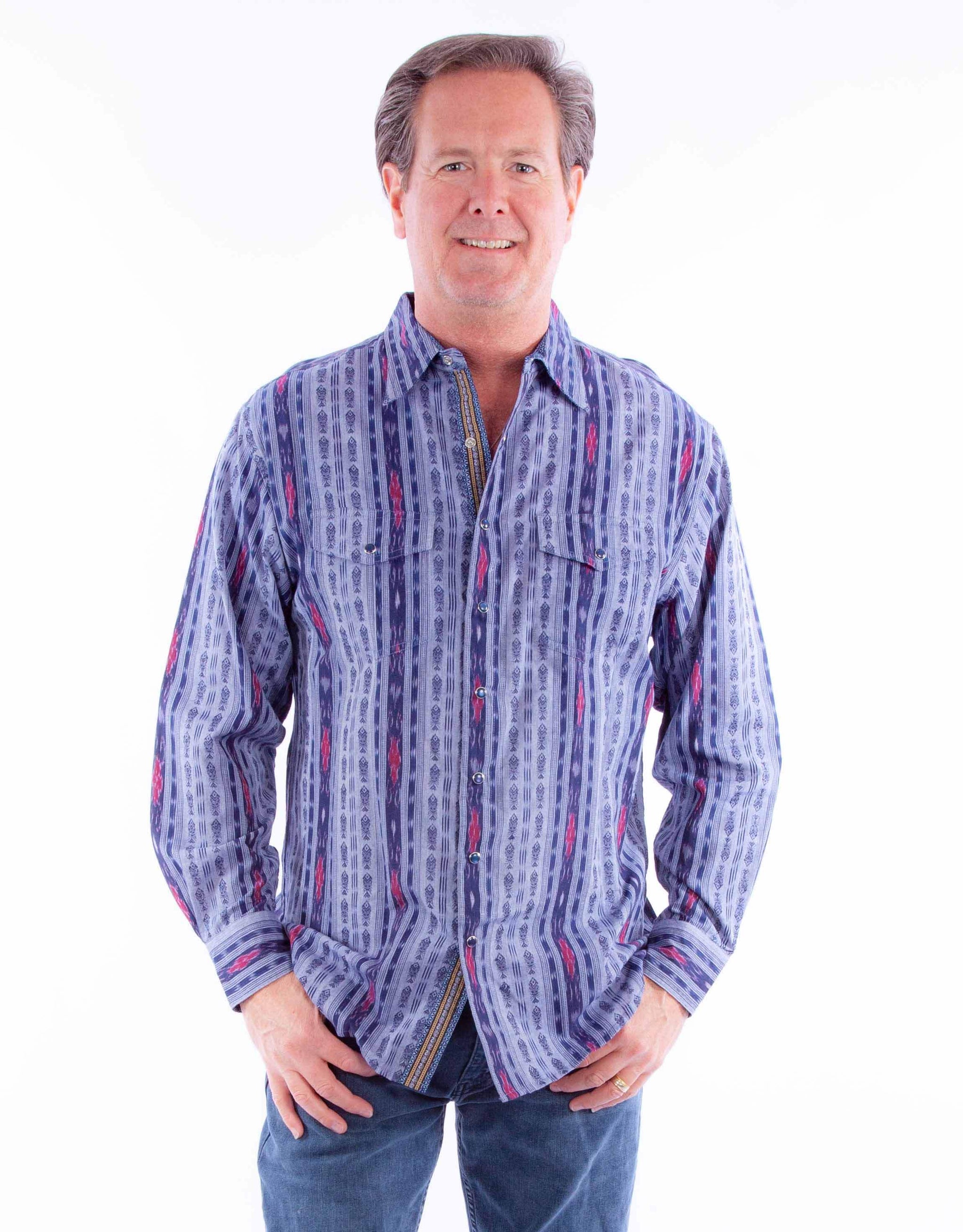 Scully Leather blue signature shirt - Scully Leather - Flyclothing LLC