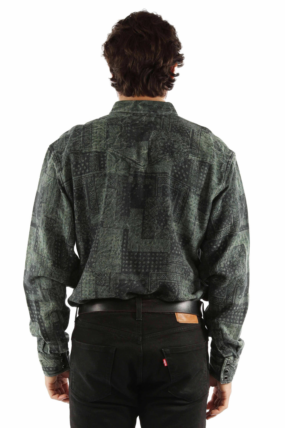 western scully forest 100% cotton signature washed printed shirt - Scully Leather - Flyclothing LLC