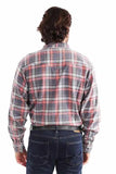 Scully Leather Signature yarn dye Blue Plaid Shirt - Scully Leather