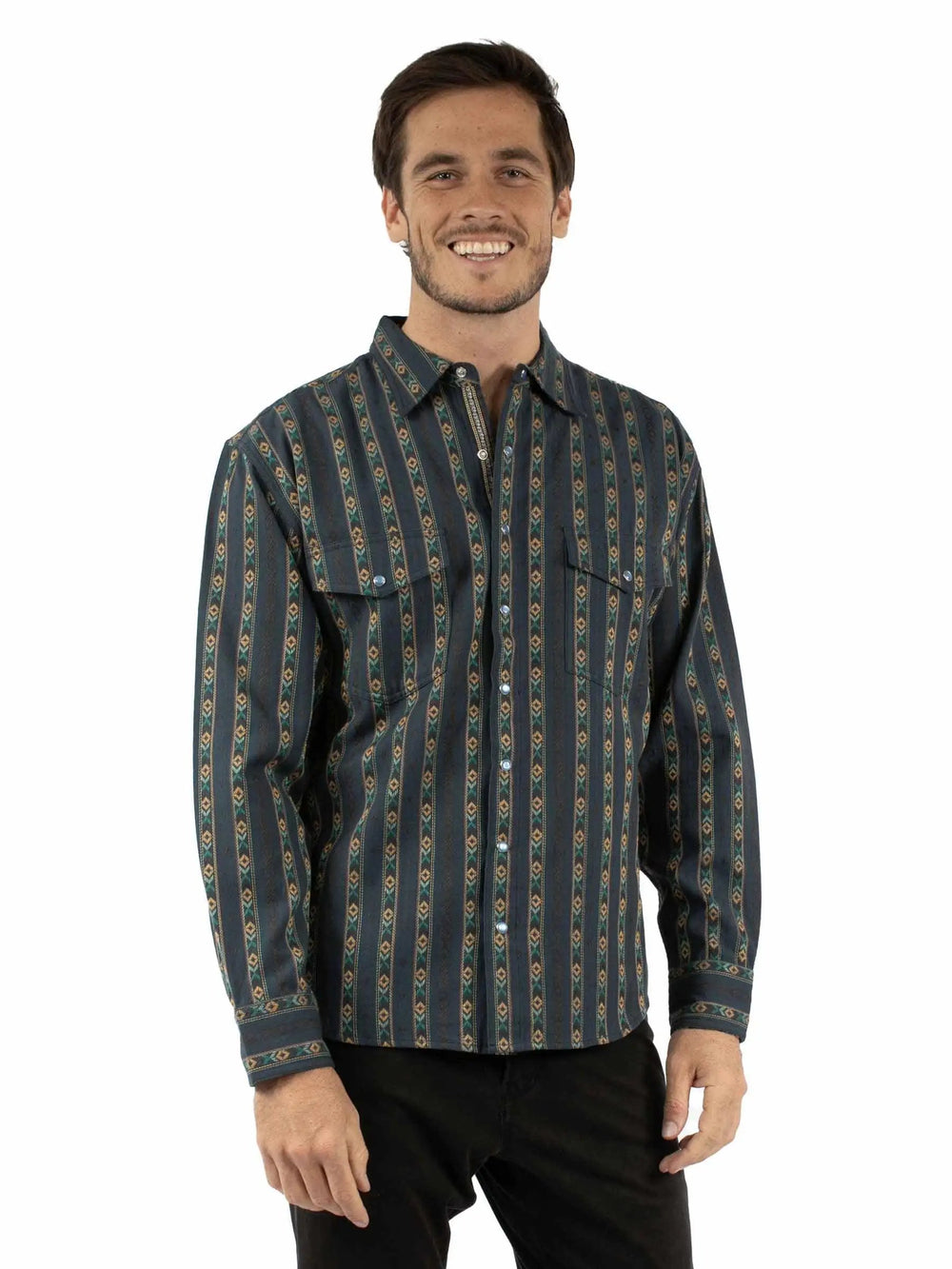 Scully Leather Navy Signature Shirt - Scully Leather