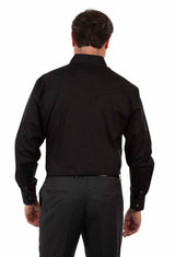 Scully Leather Black Poplin Dress Shirt - Scully Leather - Flyclothing LLC