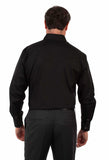 Scully Leather Black Poplin Dress Shirt - Scully Leather