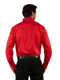 Western Scully 100% cotton Red Poplin dress shirt - Scully Leather