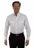 Scully Leather White Poplin Dress Shirt - Scully Leather