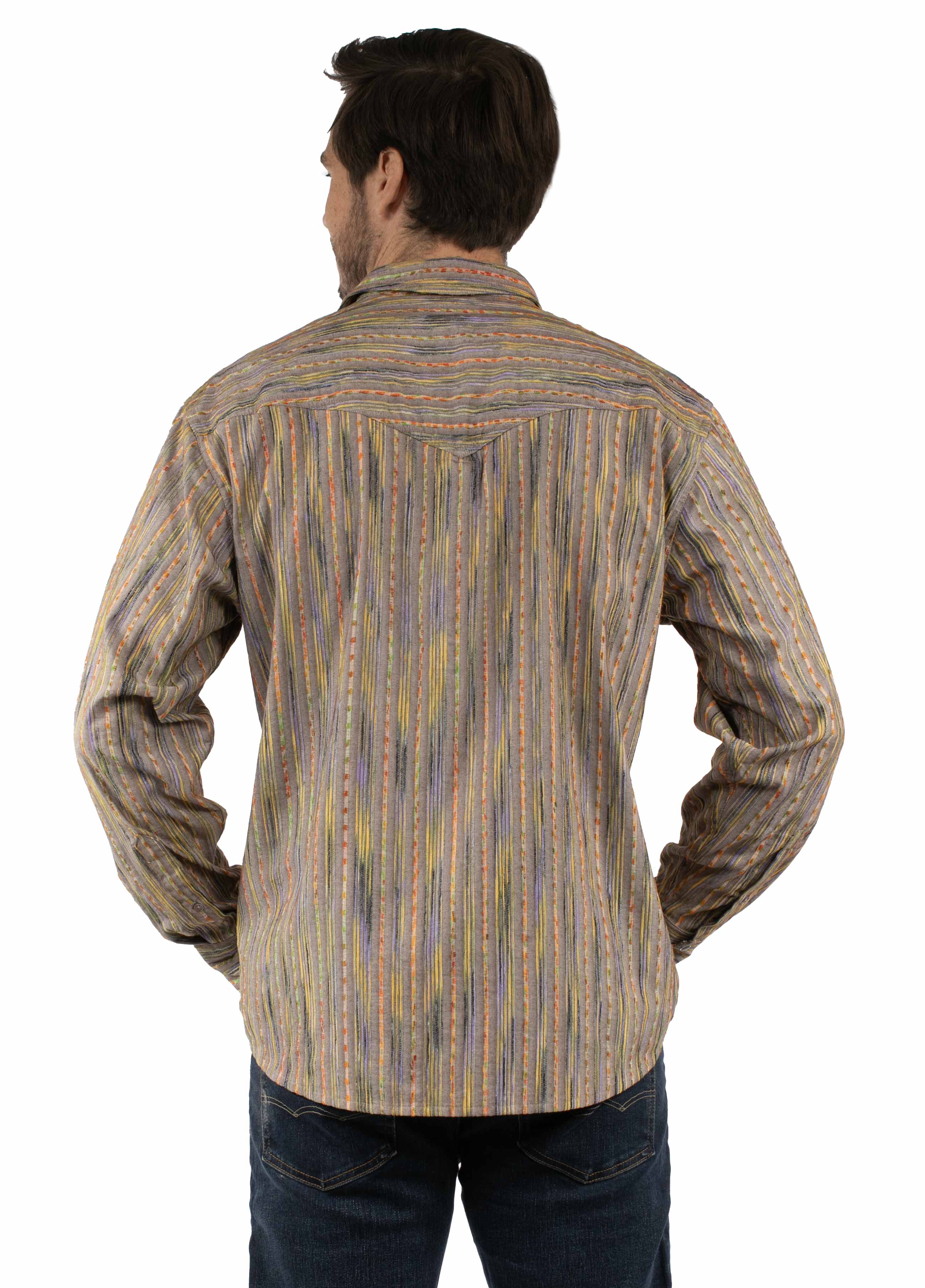 Western Scully  Multi Multi color dobby stripe
