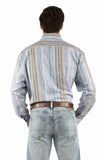 Scully Leather Paisley jacquard stripe Mens Shirt - Scully Leather