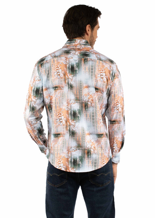 Scully Leather Floral aztec print shirt