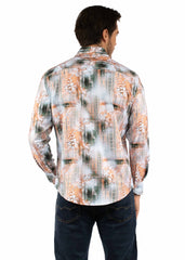 Scully Leather Floral aztec print shirt