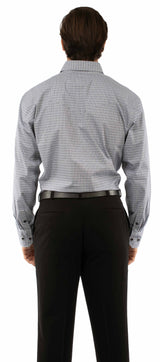 Western Scully 70% cotton 27% nylon 3% spandex Navy Plaid dress shirt - Scully Leather - Flyclothing LLC