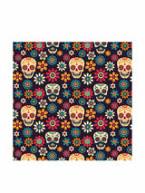 Western Scully 96% polyester 4% spandex Black Sugar skull cluster - Scully Leather - Flyclothing LLC