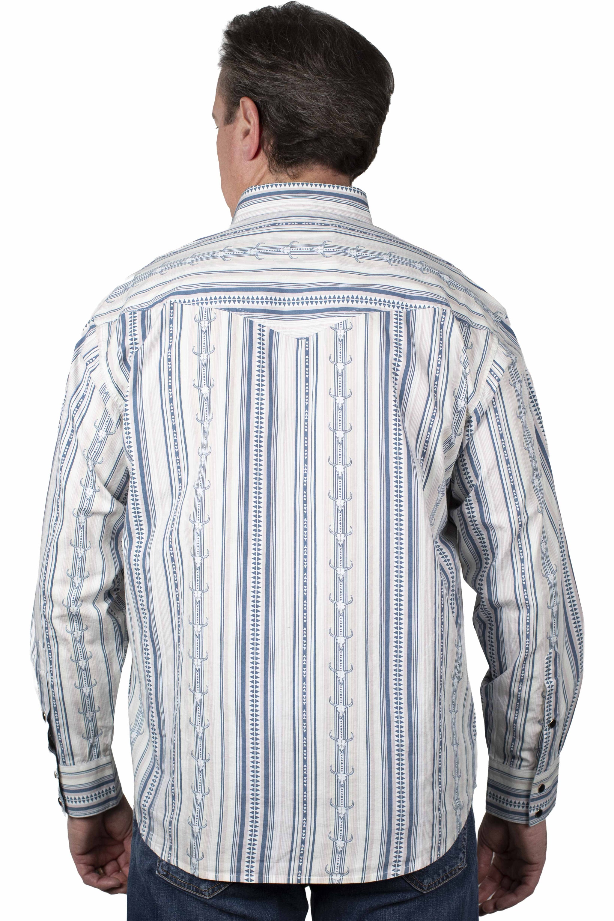 Scully Leather Multi Stripe Longhorn Shirt - PS-394-MUL - Scully Leather - Flyclothing LLC
