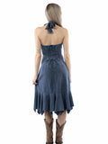 Scully Dark Blue Halter Dress Peruvian Cotton