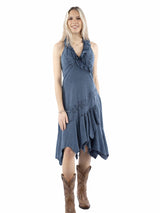 Scully Dark Blue Halter Dress Peruvian Cotton - Scully Leather - Flyclothing LLC