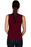 Cantina 100% cotton Burgundy Sleeveless blouse peruvian cotton - Scully Leather