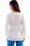 Scully Leather Vanilla Plunging Neck Line W/Bell Sleeves - Scully Leather