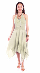 Cantina vanilla halter dress - Scully Leather