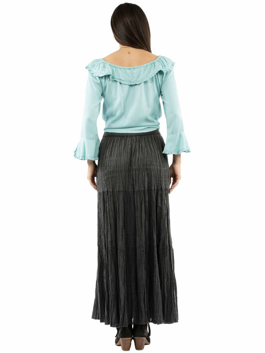 Cantina Black 100% cotton Tier broomstick skirt