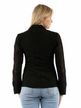 Cantina 100% cotton Black Cotton blazer - Scully Leather - Flyclothing LLC