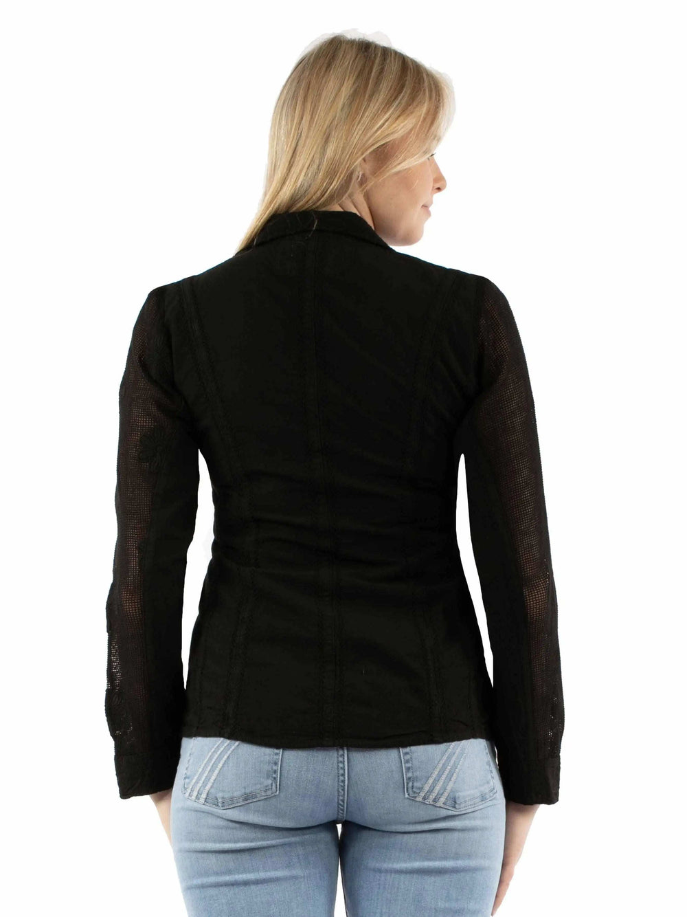 Cantina 100% cotton Black Cotton blazer - Scully Leather - Flyclothing LLC