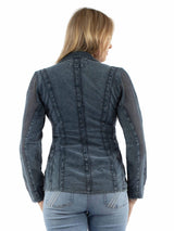 Cantina 100% cotton Dark blue Cotton blazer - Scully Leather - Flyclothing LLC