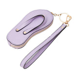 Faux Leather Flip-flop Mini Wristlet Bag Charm Coin Purse - Madeline Love - Flyclothing LLC