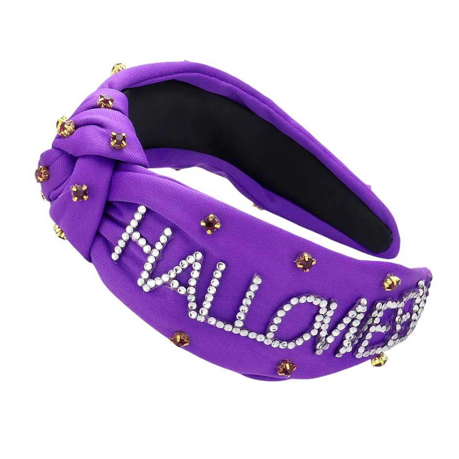 HALLOWEEN Message Stone Cluster Embellished Knot Headband - Madeline Love - Flyclothing LLC