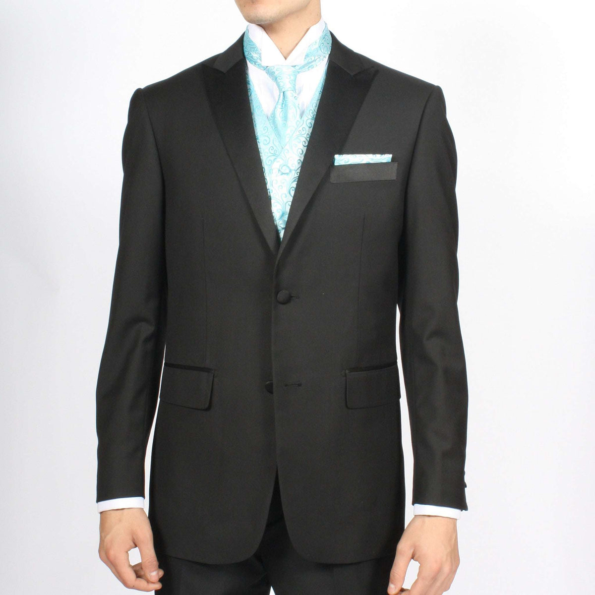Ferrecci Mens PV50-6 Turquoise with Turquoise Back Vest Set - Ferrecci USA - Flyclothing LLC