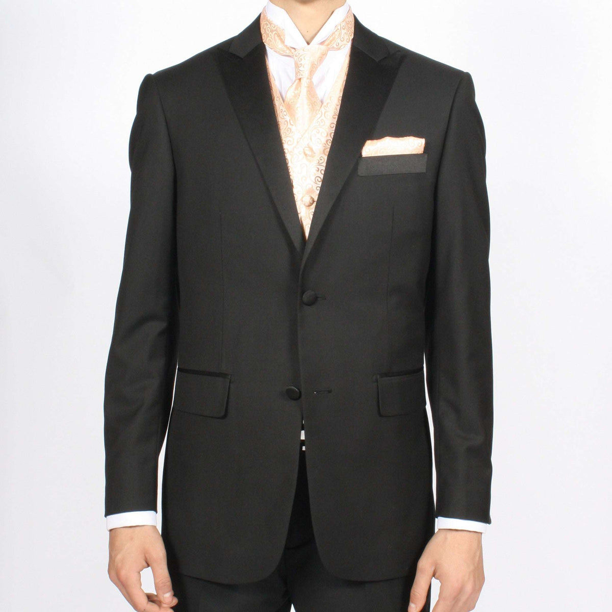 Ferrecci Mens PV50-7 Peach with Cream Back Vest Set - Ferrecci USA - Flyclothing LLC