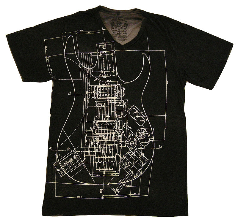 PX Clothing Guitar V-Neck Shirt - PX Clothing - Flyclothing LLC