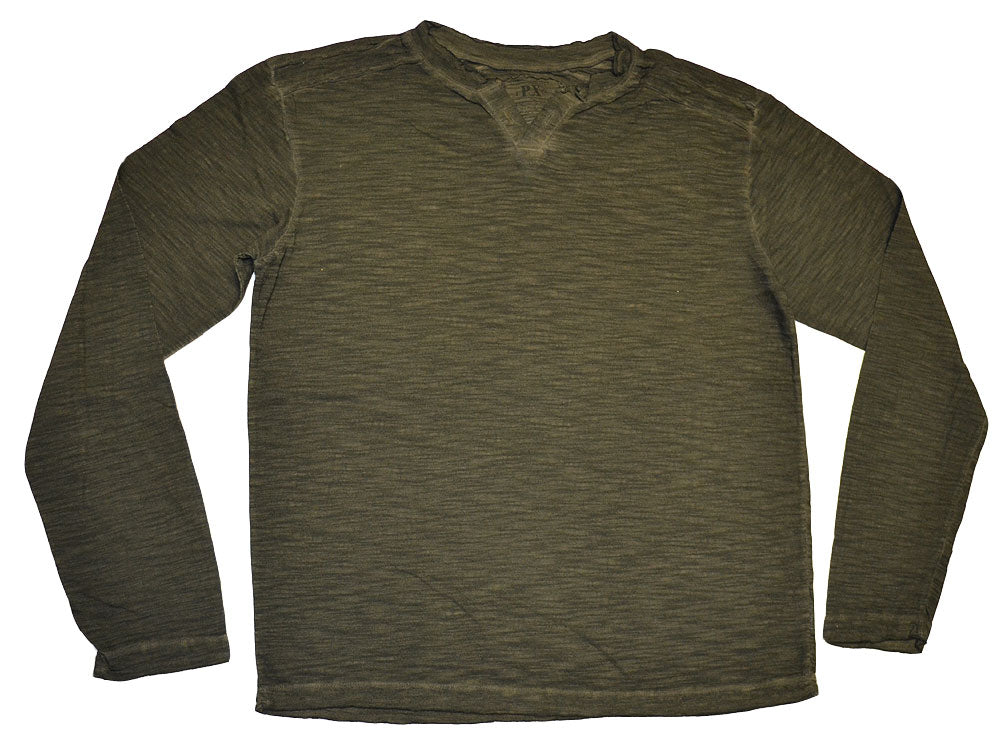 PX Clothing Long Sleeve Slub Henley Shirt - PX Clothing - Flyclothing LLC