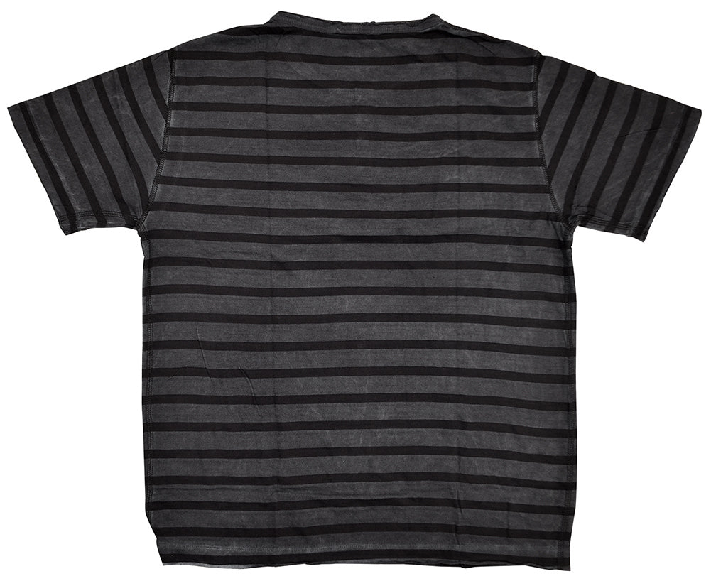 PX Clothing Striped Button Collar Shirt (Chrome)