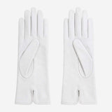 PZ01G (white) – Unlined Italian lambskin embroidered dress gloves