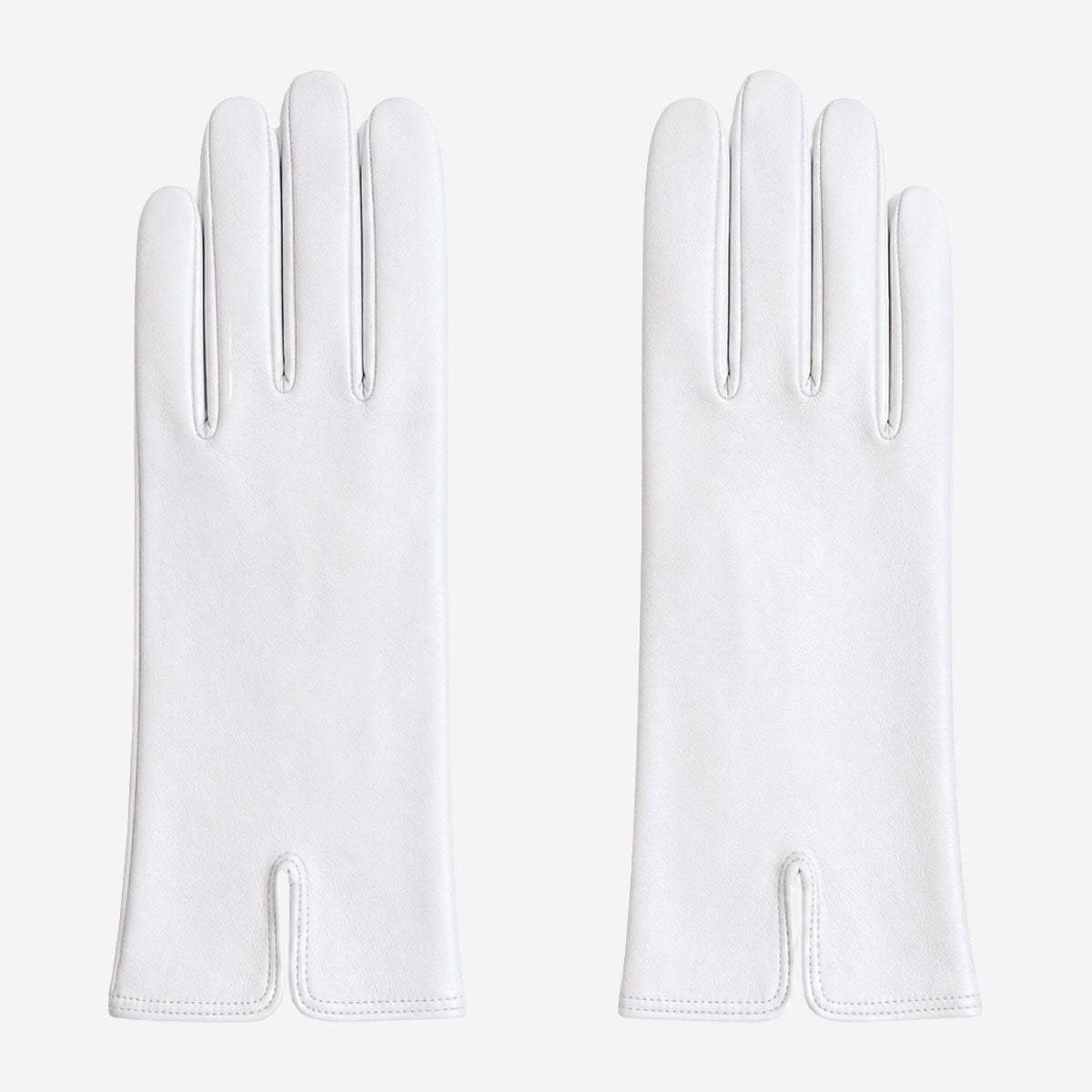 PZ01 (white) – Embroidered unlined Italian lambskin opera gloves - Leather Gloves Online - Flyclothing LLC