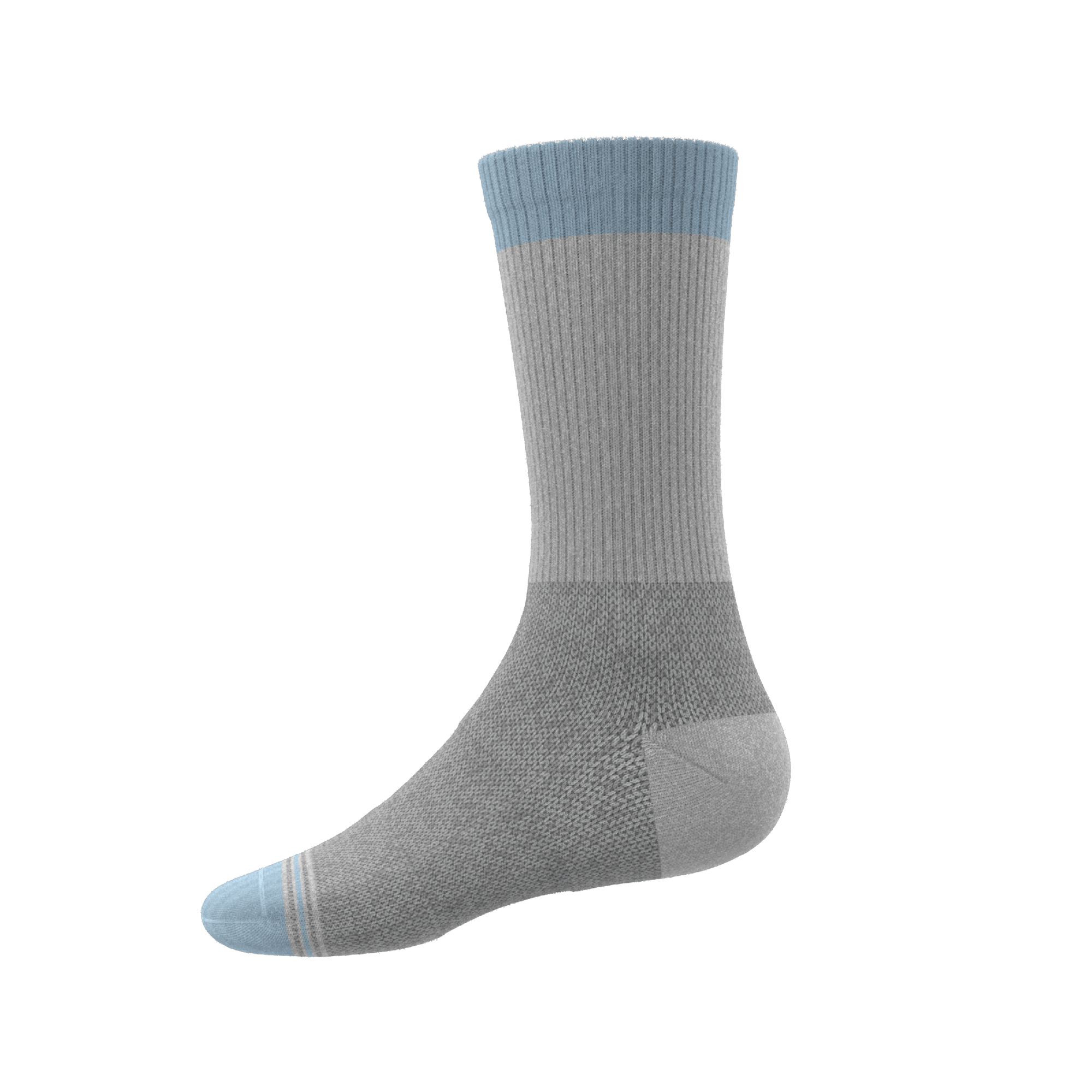 The Pacific Blue | Blue Grey Tri Color Block Heel Hammock™ Crew Socks 3 Pack - Shinesty