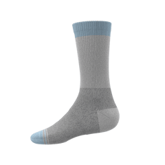 The Pacific Blue | Blue Grey Tri Color Block Heel Hammock™ Crew Socks 3 Pack - Shinesty