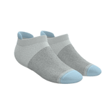 The Pacific Blue | Tri Color Block Heel Hammock™ Ankle Socks