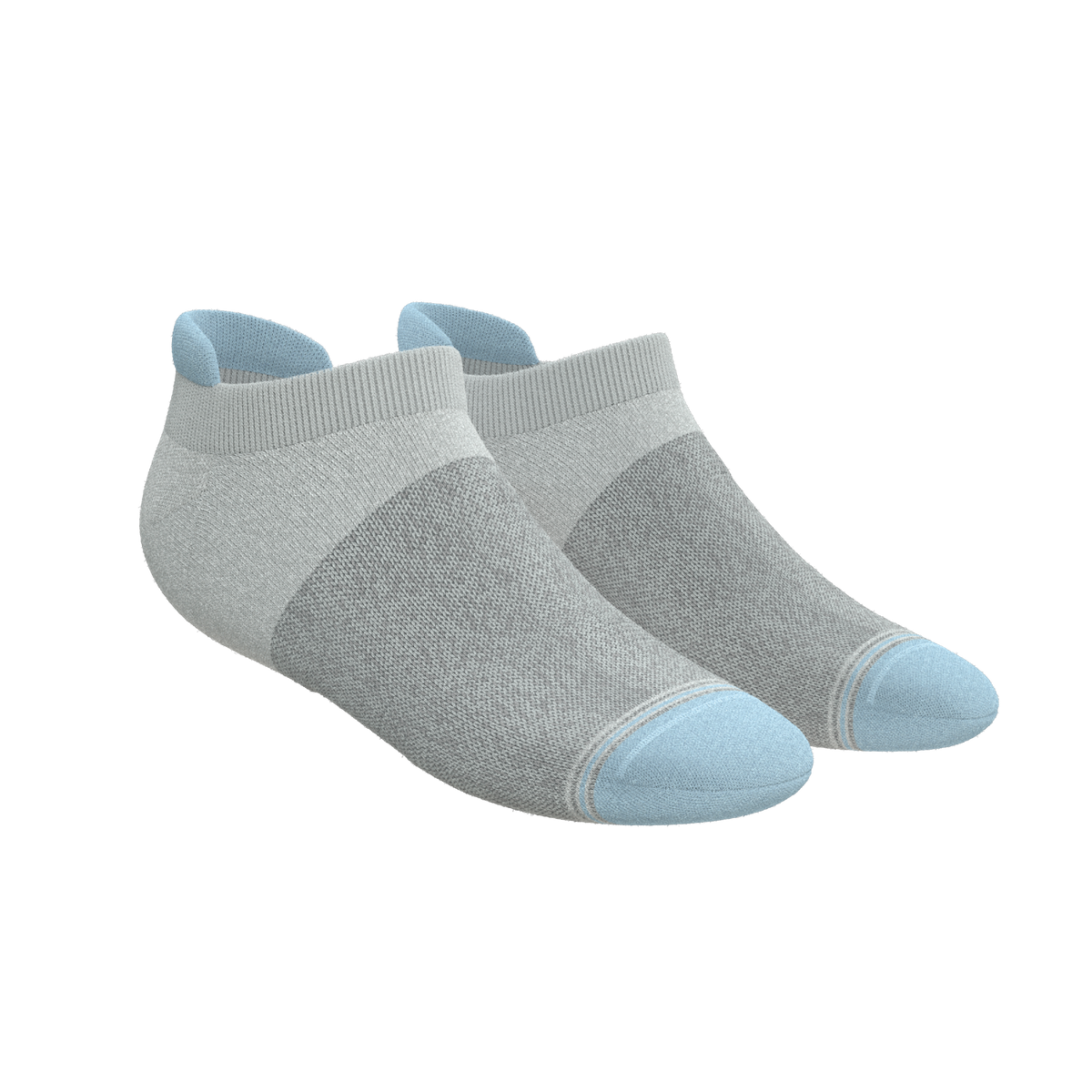 The Pacific Blue | Tri Color Block Heel Hammock™ Ankle Socks - Shinesty - Flyclothing LLC