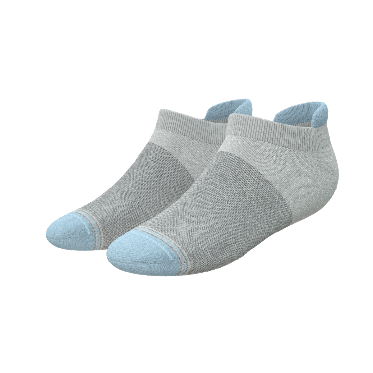 The Pacific Blue | Tri Color Block Heel Hammock™ Ankle Socks - Shinesty - Flyclothing LLC