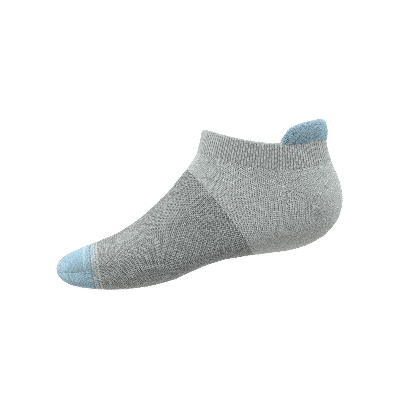 The Pacific Blue | Tri Color Block Heel Hammock™ Ankle Socks