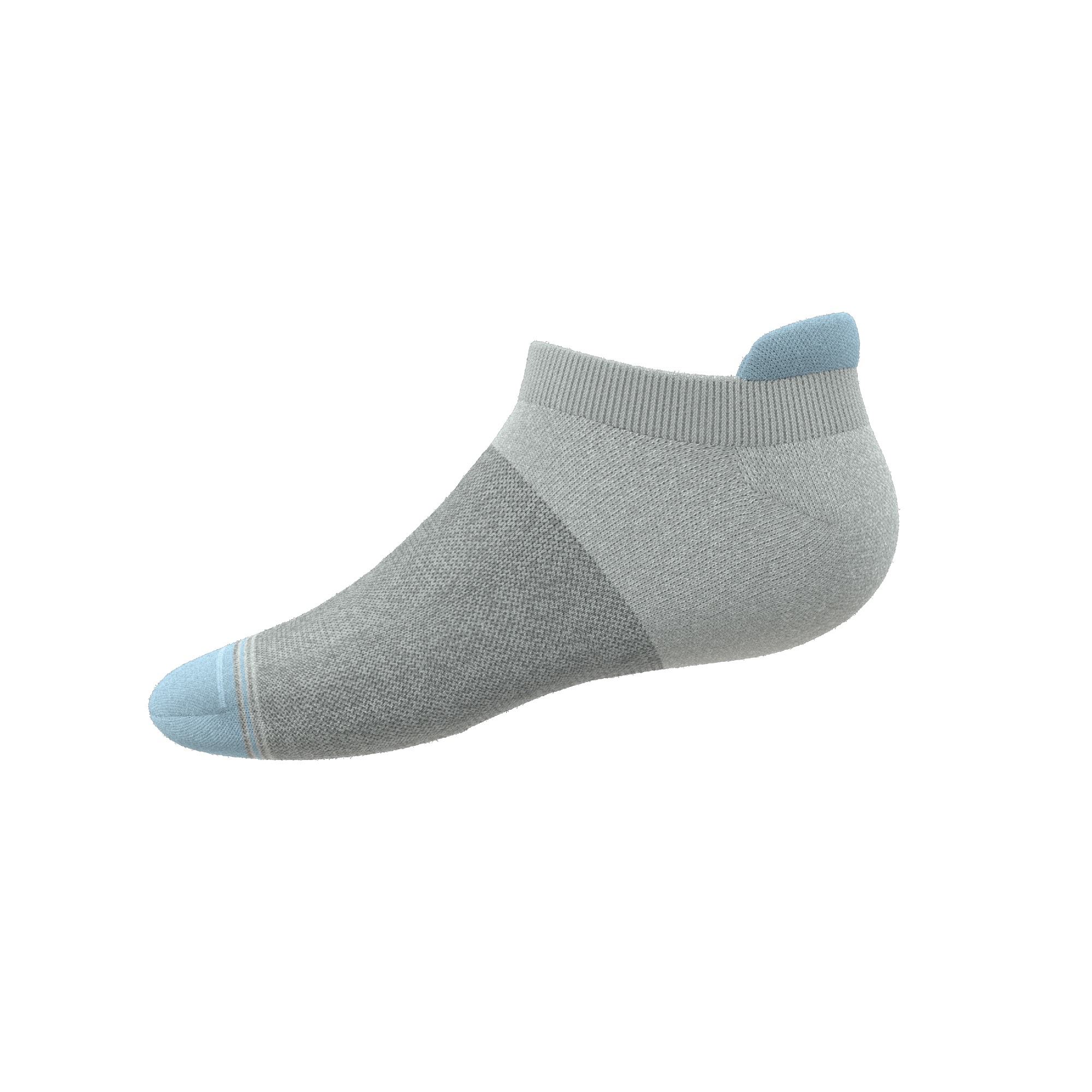 The Pacific Blue | Tri Color Block Heel Hammock™ Ankle Socks