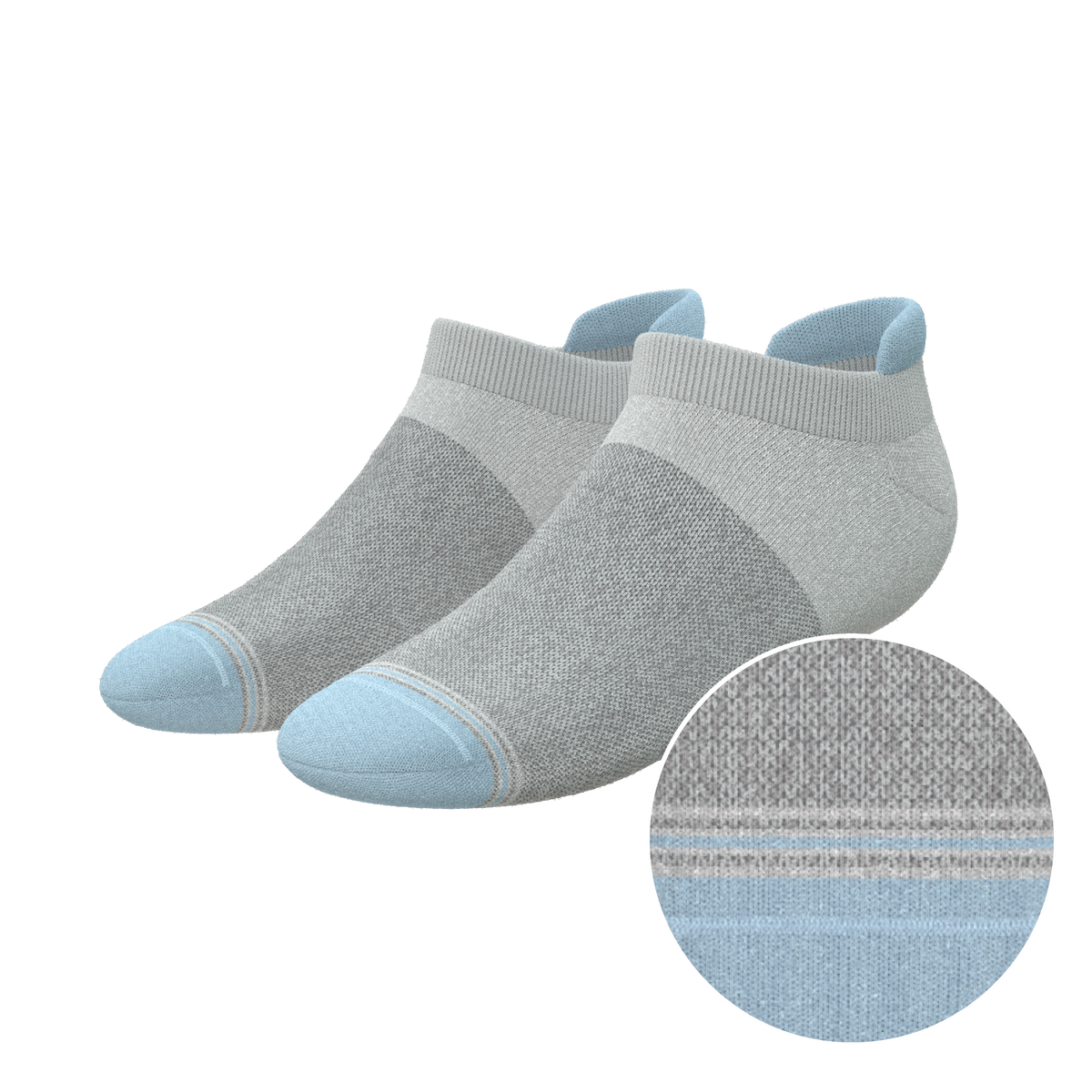 The Pacific Blue | Tri Color Block Heel Hammock™ Ankle Socks - Shinesty - Flyclothing LLC