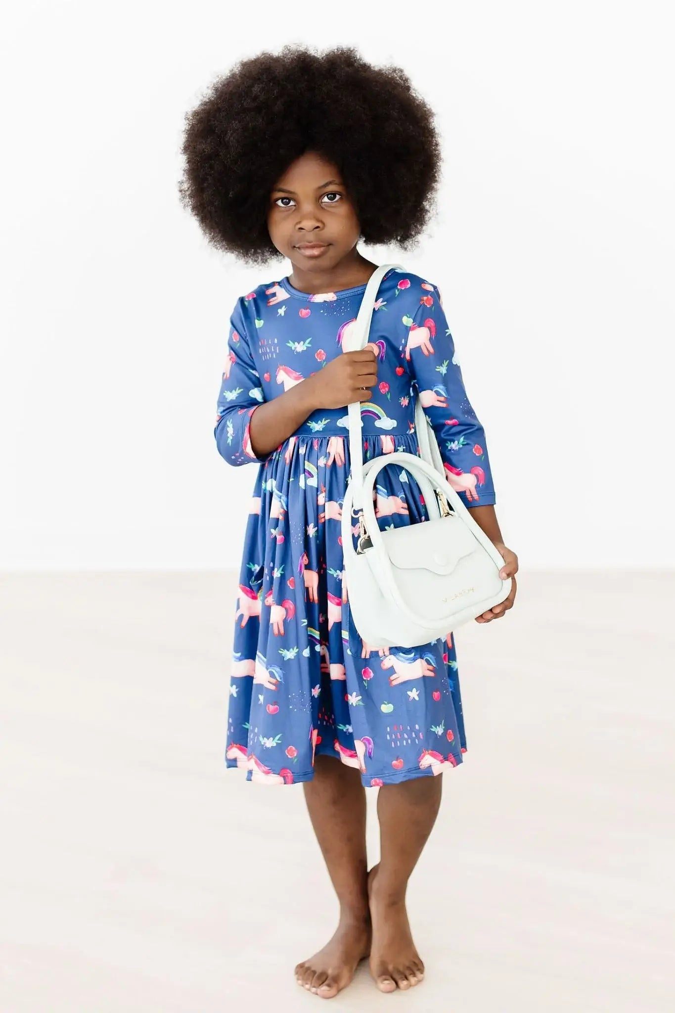 Painted Skies 3/4 Sleeve Pocket Twirl Dress - Mila & Rose ® - Flyclothing LLC